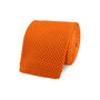 Orange Diamond End Knitted Neck Tie In 100% Soft Polyester, thumbnail 7 of 11