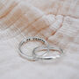 Personalised Interlinked Infinity Silver Band Ring, thumbnail 6 of 9
