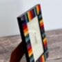 Natalini Multicoloured Rainbow Striped Photo Frame, thumbnail 3 of 4