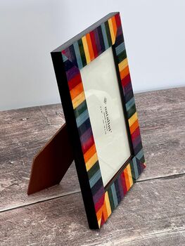 Natalini Multicoloured Rainbow Striped Photo Frame, 3 of 4