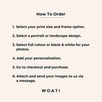 Personalised Engagement Gift, Custom Photo Print, 6 of 7