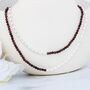 Garnet And Sterling Silver Double Stranded Bracelet Or Single Strand Necklace, thumbnail 7 of 10
