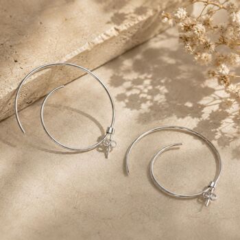 Silver Overlapping Two Way Ear Jacket Earrings, 3 of 6