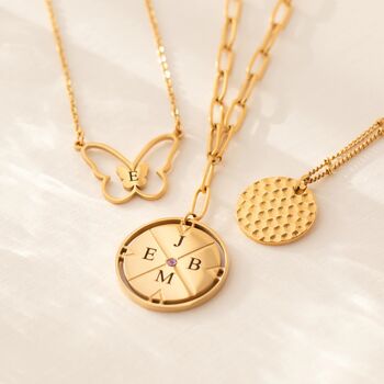 Engravable Compass Necklace, 7 of 9