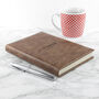 Personalised Natural Tan Leather Notebook, thumbnail 9 of 12