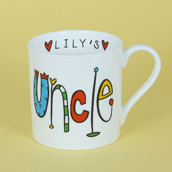Uncle's Favourite Bone China Personalised Mug, 2 of 3