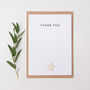 Thank You Notecards Pack Of Eight With Wooden Star, thumbnail 1 of 3