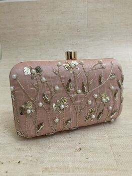 Pink Pearl Handcrafted Clutch Bag, 5 of 5