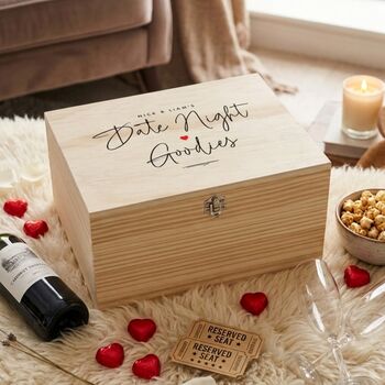 Personalised Couples Date Night Treat Box Five Sizes, 2 of 12