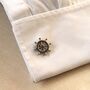 Ship Wheel Silver Cufflinks Gift For Sailors 316 L Stainless Steel, thumbnail 5 of 6