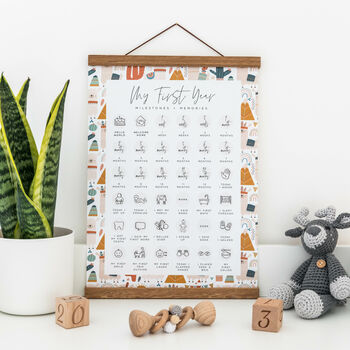 My First Year Baby Milestone Scratch Poster | Llamas, 3 of 3
