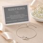Sisters Linked Drawstring Bracelet, thumbnail 1 of 6