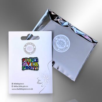 Prioritize People Over Profit Enamel Pin Badge, Birthday, Christmas, Friendship And Political Gifts, 5 of 8