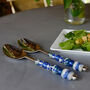 Ceramic And Glass Salad Servers, thumbnail 2 of 5