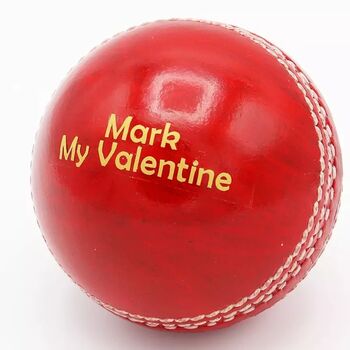 Personalised Vintage Leather Cricket Ball, 4 of 10