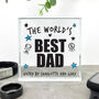 Personalised The World's Best Dad Crystal Token Daddy, Dad, Pops, Papa, thumbnail 2 of 6