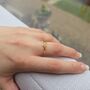 Bow Tie Bowknot Thin Gold Plated Stacking Ring, thumbnail 2 of 6