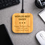 Personalised Wireless Bamboo Phone Charger Star, thumbnail 1 of 4