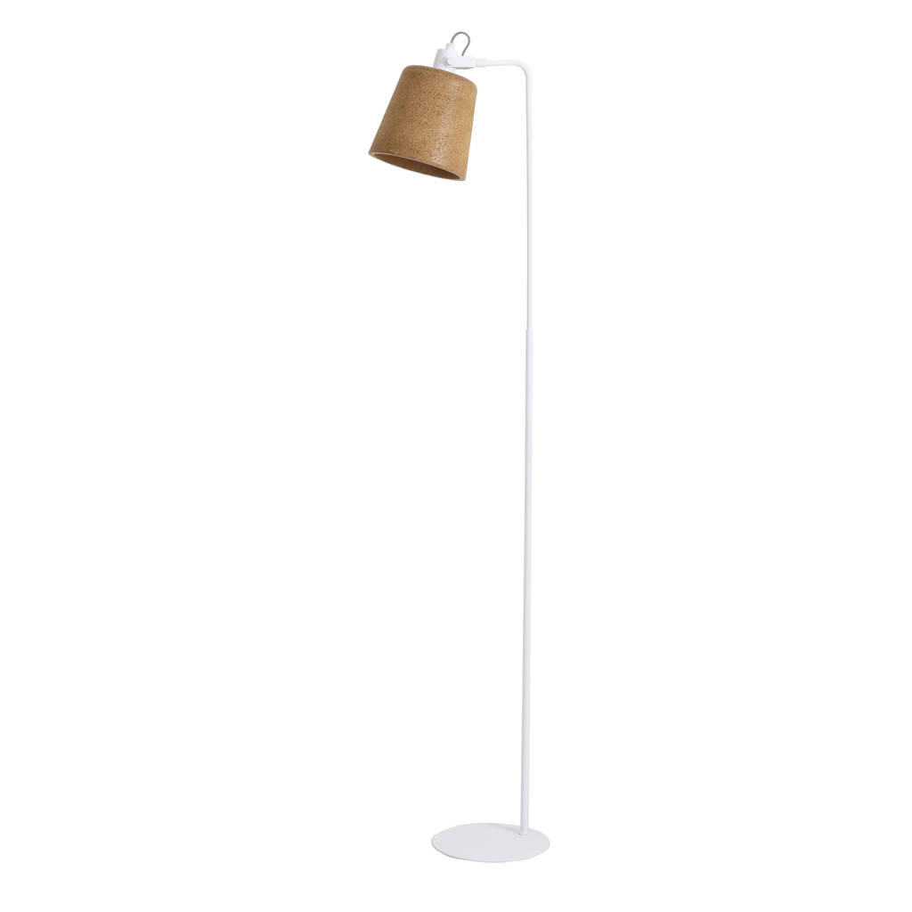 White And Cork Floor Lamp By Lime Tree London