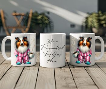 Personalised Border Collie Morning Coffee Pet Gift Mug, 2 of 2
