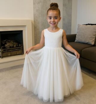 Honey In Ivory ~ Flower Girl Dress Or Party Girl Dress, 6 of 6