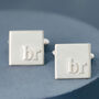 Sterling Silver Personalised Monogram Cufflinks, thumbnail 5 of 12
