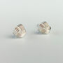 Sterling Silver Simple Knot Stud Earrings, thumbnail 2 of 5