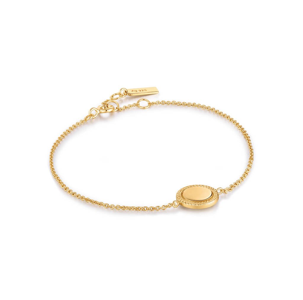 Gold Plated 925 Rope Disc Bracelet By ANIA HAIE