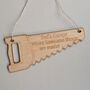 'Dad's Garage' Wooden Saw Hanging Sign, thumbnail 1 of 2