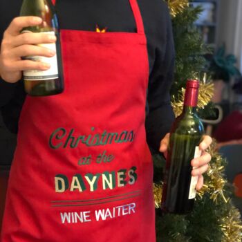 Personalised Christmas Adult Apron, 6 of 7