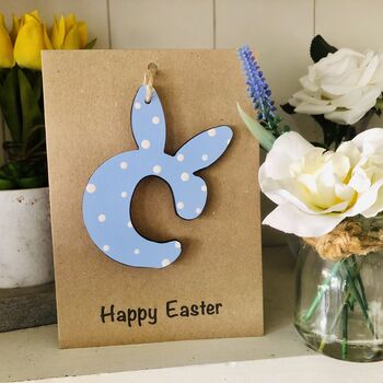 Personalised Easter Bunny Letter Wooden Keepsake Card, 4 of 9