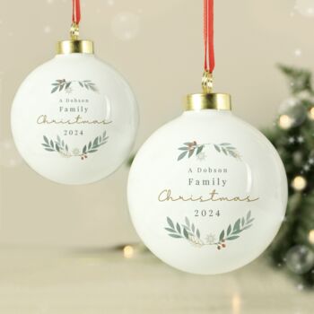 Personalised Seasonal Sprig Ceramic Bauble, 2 of 4