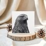 Golden Eagle Hand Drawn Greeting Card, thumbnail 1 of 6
