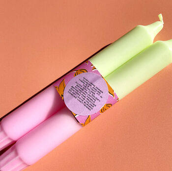 'Cancelled Plans' Neon Dinner Candles, 10 of 10