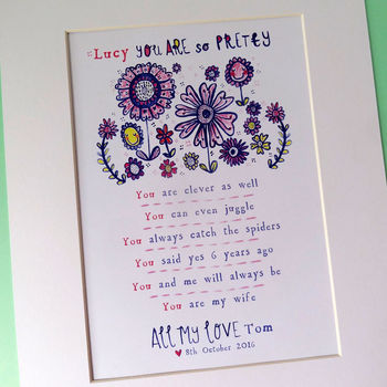 Personalised Six Reasons Why I Love You Print, 3 of 10