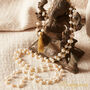 White Pearl Gold And Silver Tassel Charm Necklace, thumbnail 11 of 11