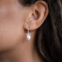 Sterling Silver Pearl Bow Earrings, thumbnail 5 of 11