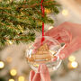 Personalised Christmas Car And Tree Glass Dome Bauble, thumbnail 2 of 4