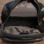 Minimalist Zip Open Black Leather Backpack, thumbnail 6 of 6