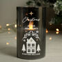 Personalised Christmas Smoked Glass LED Candle, thumbnail 3 of 4