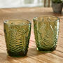 Set Of Four Vintage Colour Embossed Tumblers, thumbnail 2 of 7