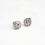 Silver Cubic Zirconia Stud Earrings, thumbnail 3 of 4