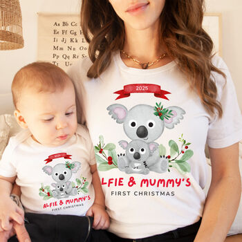 Personalised Mummy And Baby First Christmas T Shirt, 3 of 3
