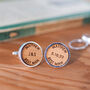 Own Words And Secret Message Wooden Cufflinks, thumbnail 2 of 10