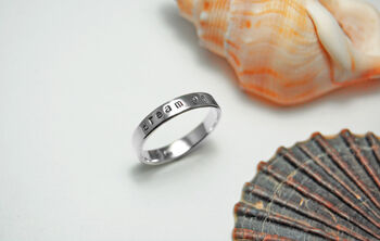 Women's Silver Engraved Personalised Ring, 8 of 12