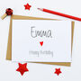 Personalised Happy Birthday Name Card, thumbnail 1 of 3
