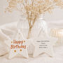 Personalised Birthday Porcelain Star Decoration With Message, thumbnail 2 of 3