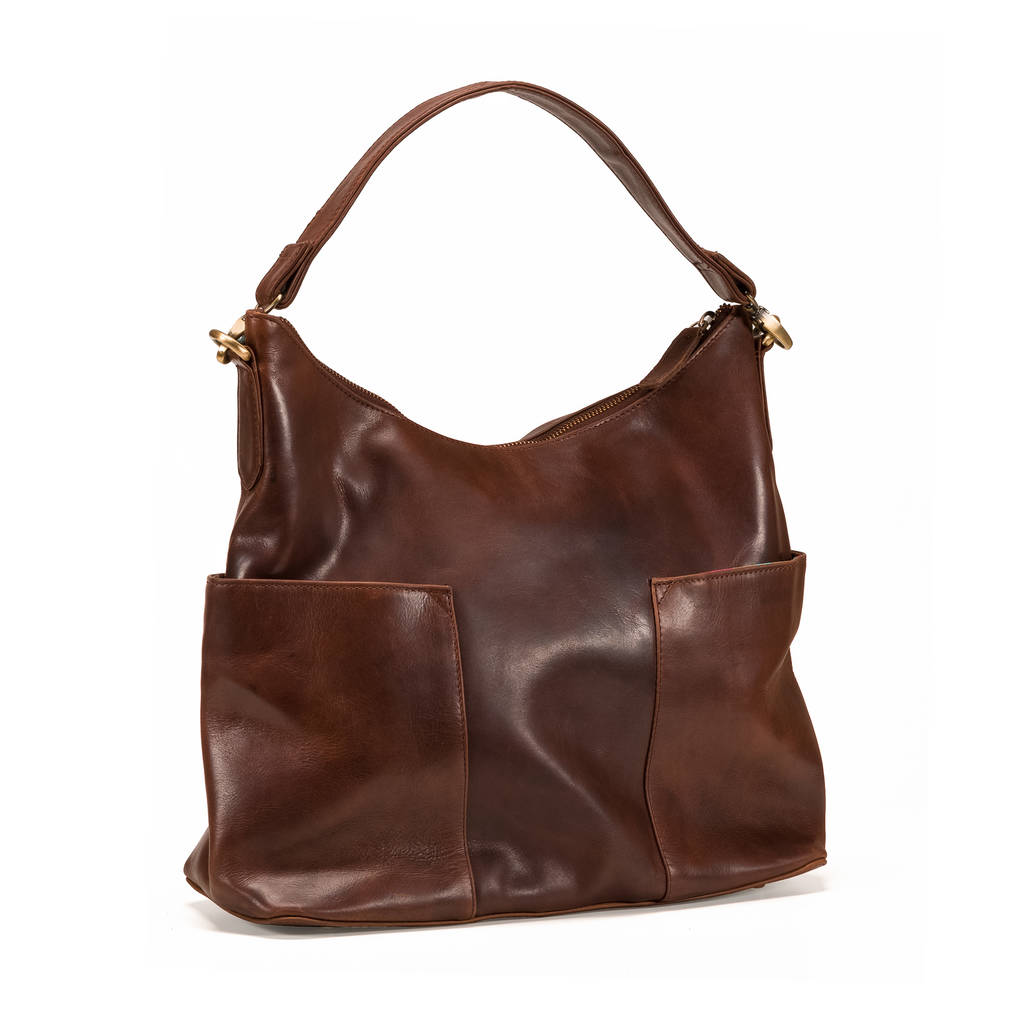 amesbury leather slip pocket shoulder bag by the leather store ...