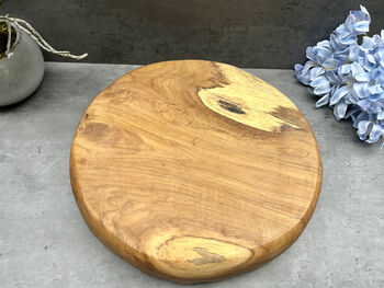 28cm Driftwood Teak Root Fruit And Nut Bowl – Wavy Edge, 8 of 12