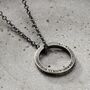 Personalised Men’s Quote Circle Necklace, thumbnail 5 of 7